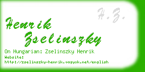 henrik zselinszky business card